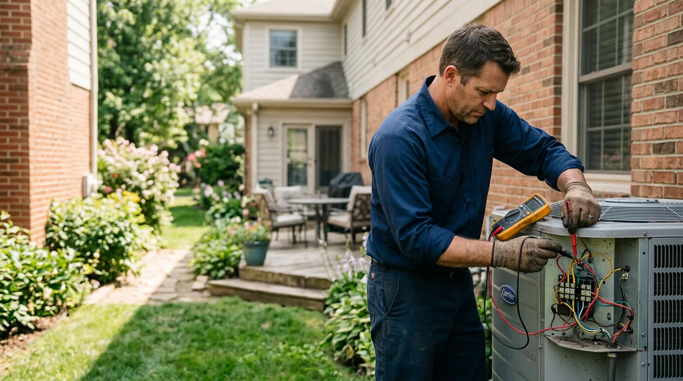 HVAC technician working near Saxon, WI